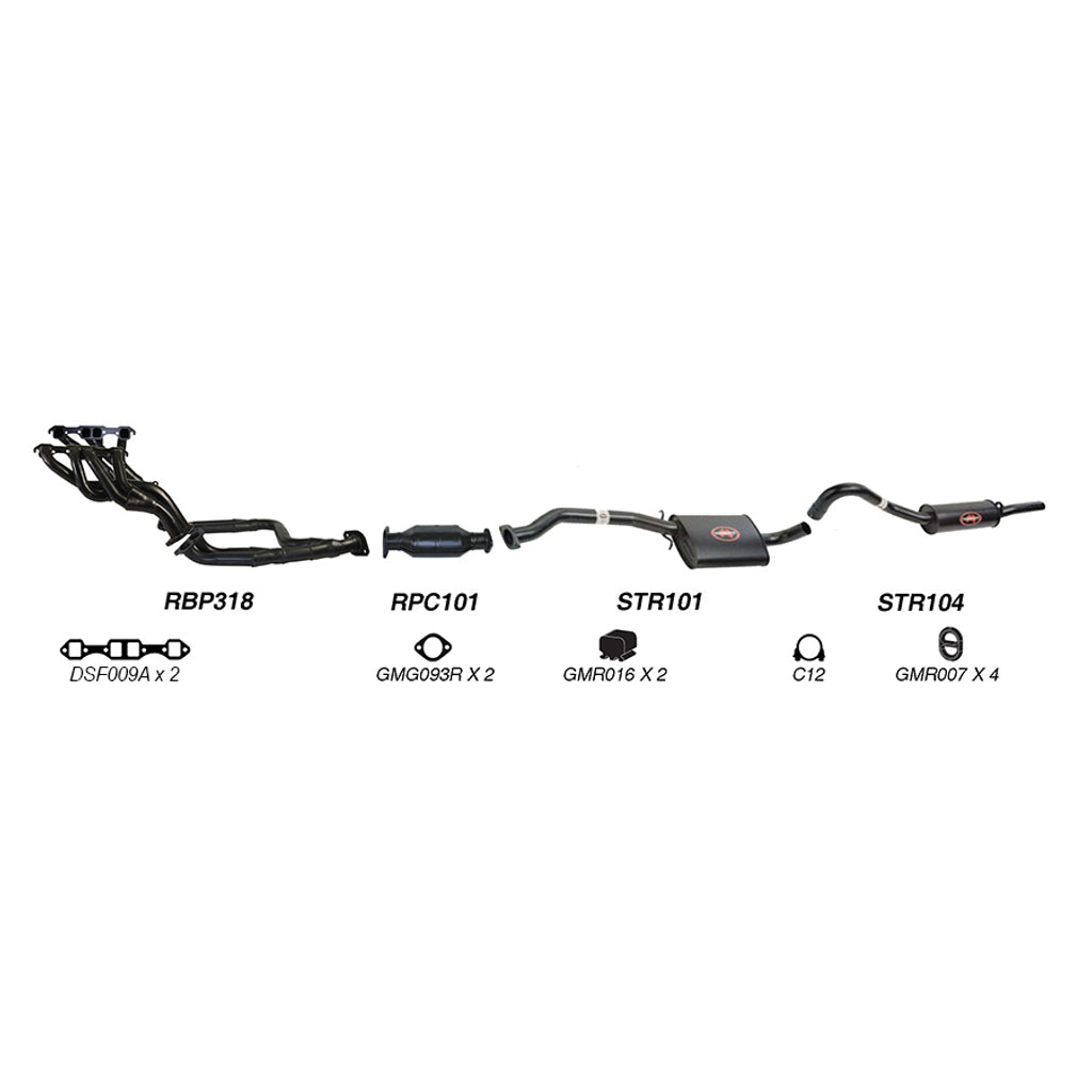 Redback Exhaust System for Holden Commodore (10/1986 - 1988), Calais (01/1986 - 1988)